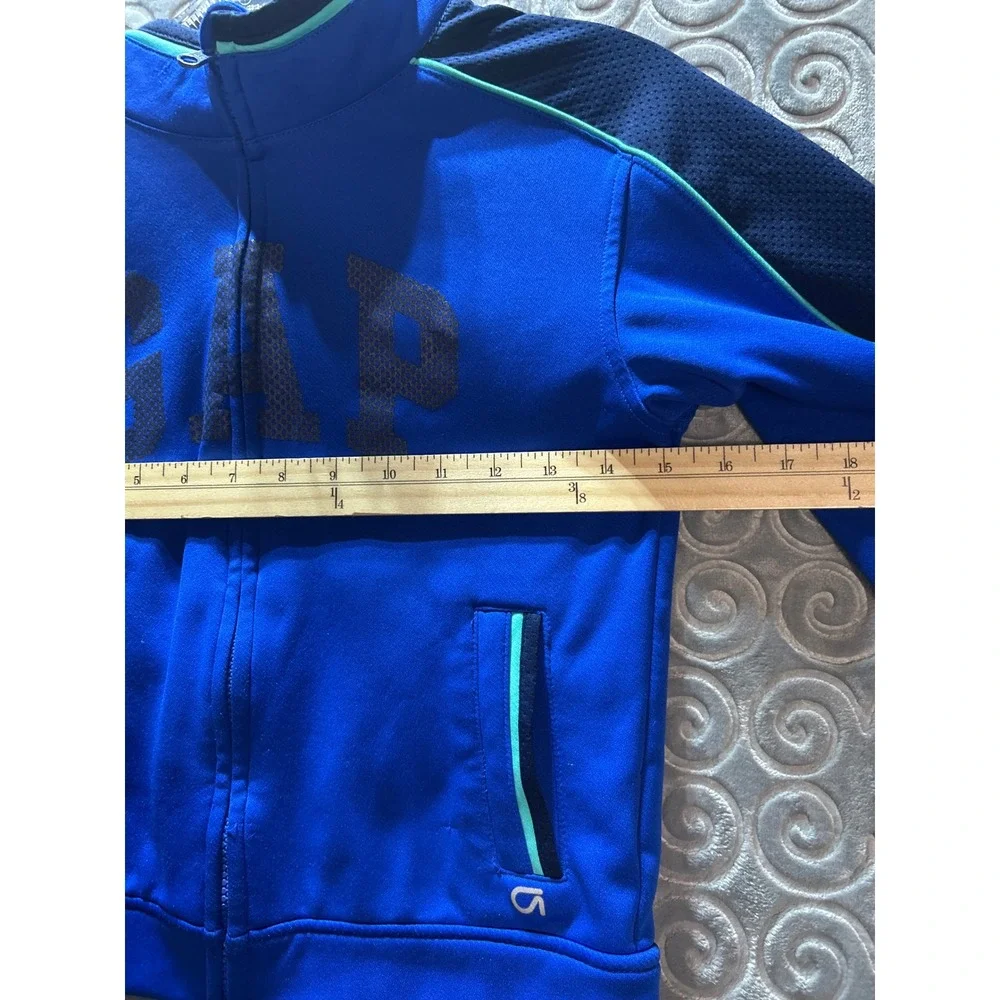 Kids Blue GapFit Track Jacket Zip Up Athletic Casual Size S 5‎ 6 7 Years